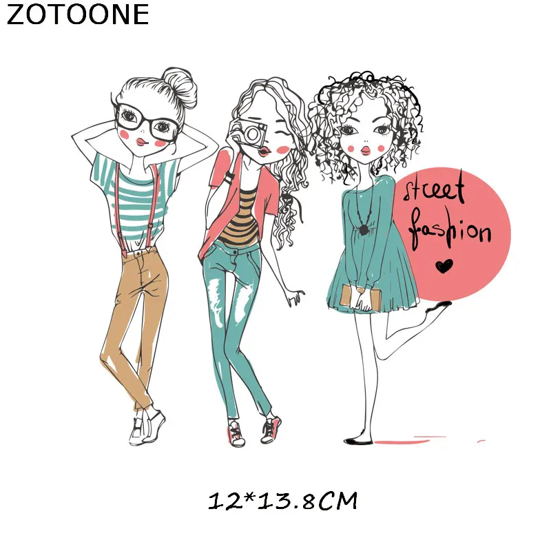 Термонаклейки ZOTOONE для девочек виниловые термонаклейки одежды аппликация на