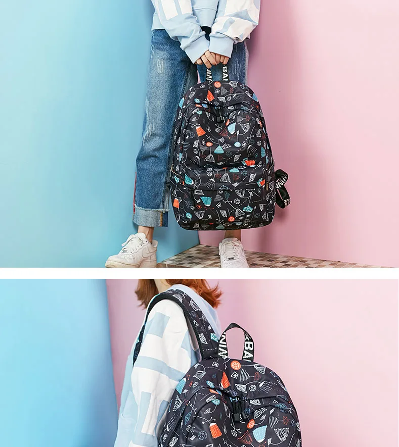 Модный женский рюкзак с принтом для отдыха и путешествий, женский рюкзак Mochila, школьный рюкзак для ноутбука, рюкзаки для девочек