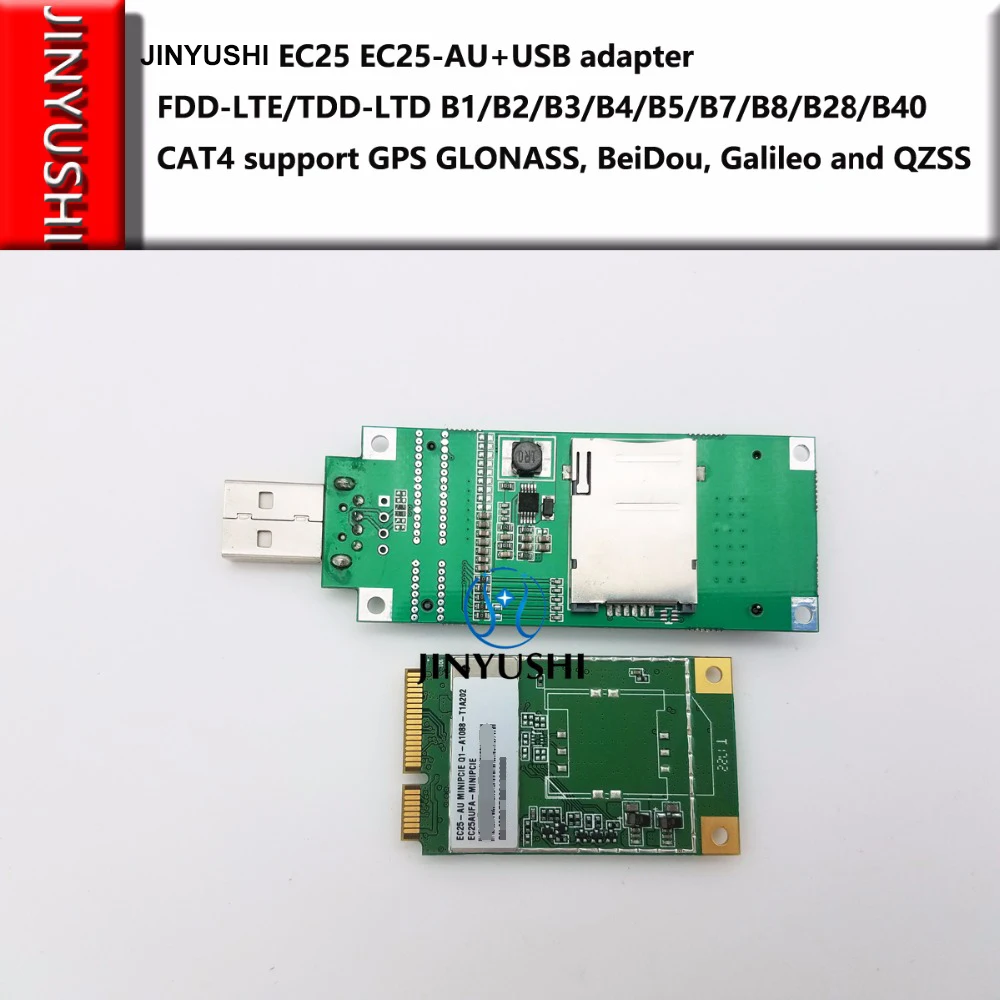 

EC25 EC25-AU +2pcs 4G ntenna+1pcs GPS antenna+USB adapter include SIM slot support GPS GLONASS, BeiDou, Galileo and QZSS