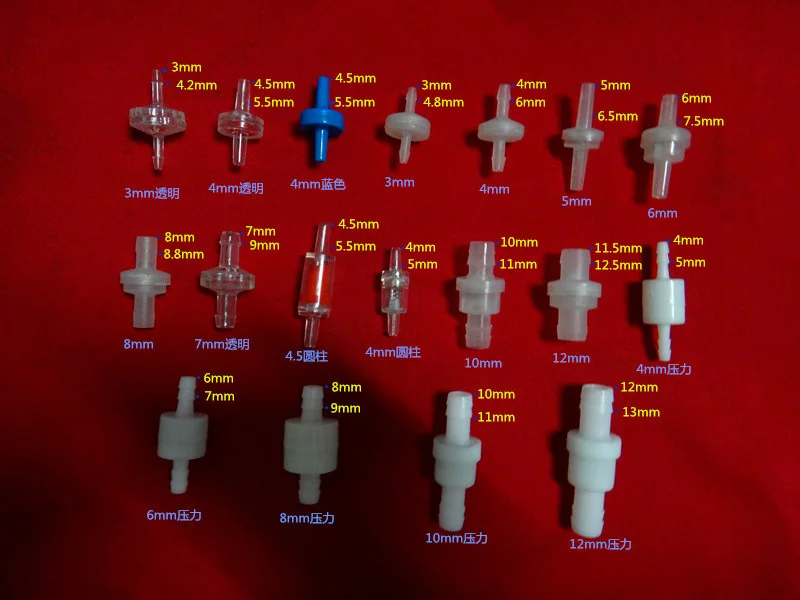 Пластиковый обратный клапан 100 шт. 8 мм пластиковый | Дом и сад