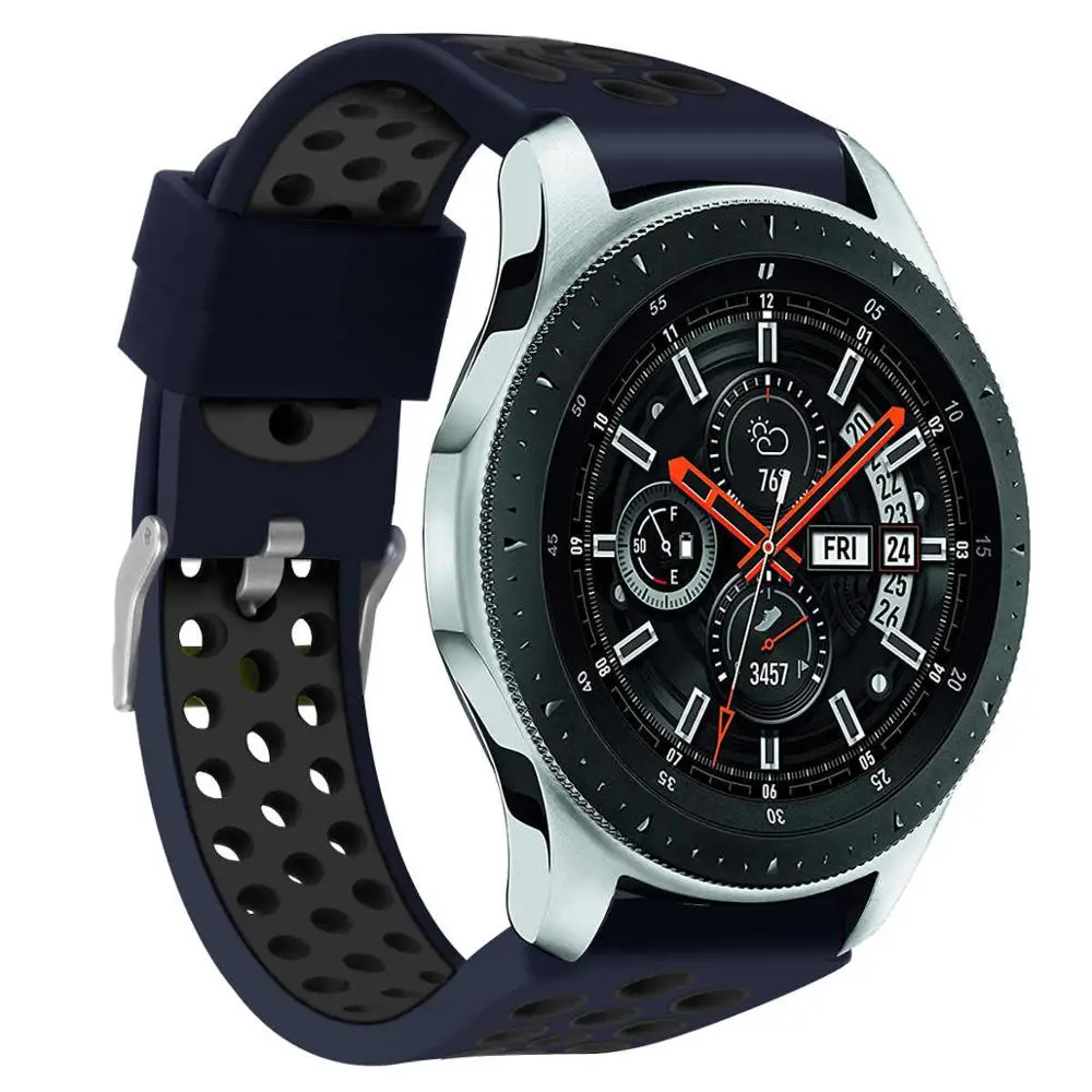 6 22 мм силиконовый спортивный ремешок для samsung Galaxy Watch gear S3 классические часы huawei сменный ремешок для часов 91012 - Цвет ремешка: 6