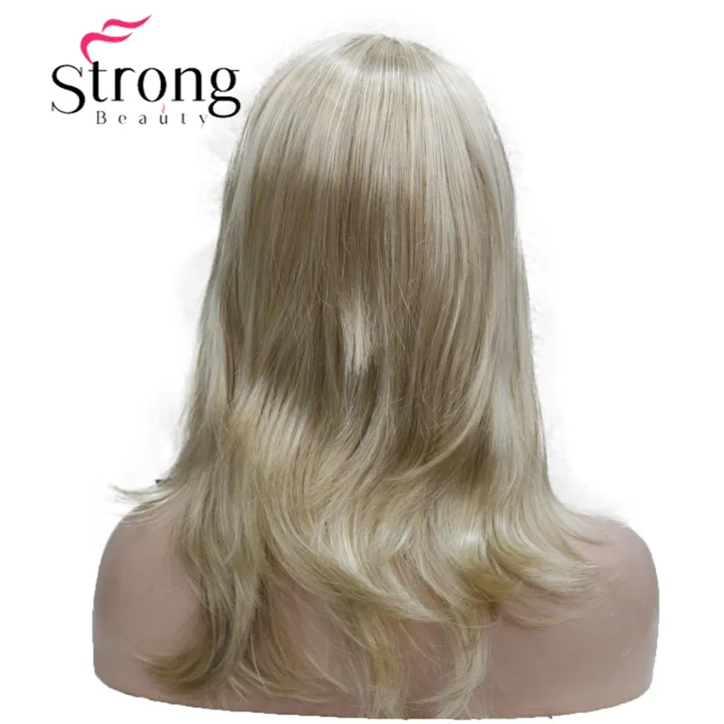 StrongBeauty Длинные Прямые Шелковистые Светлые Выделенные полный синтетический парик выбор цвета