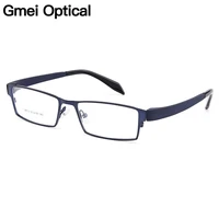 gmei optical men titanium alloy eyeglasses frame for men eyewear flexible temples legs ip electroplating alloy spectacles y812