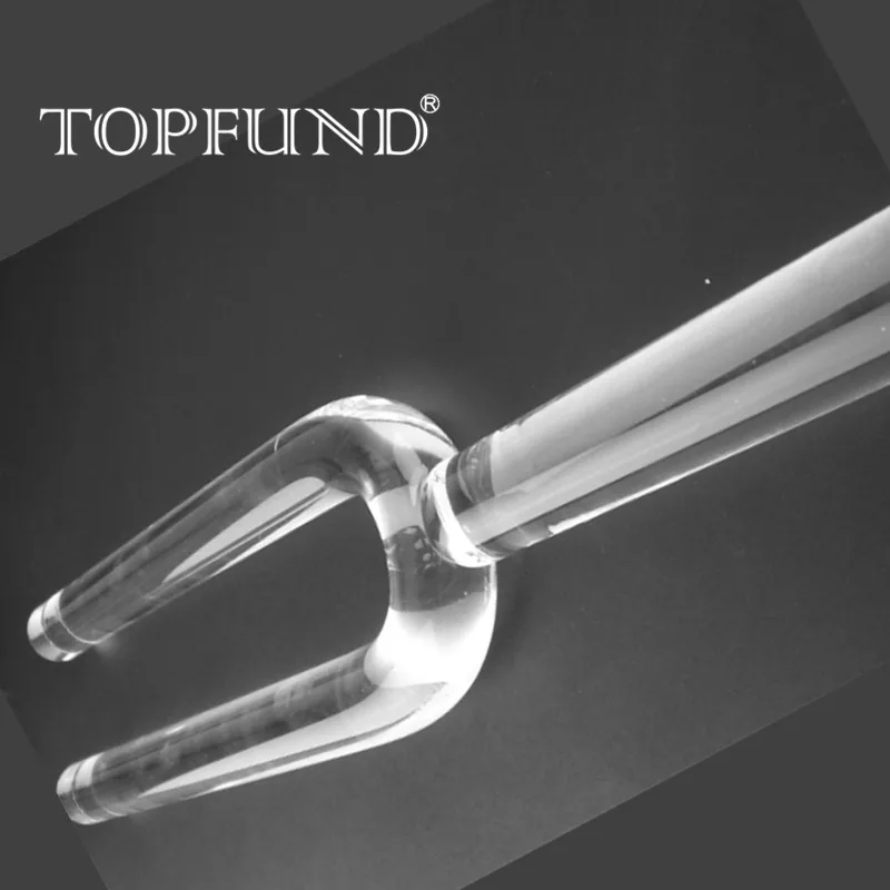 Прозрачная чакра topфонд Кварцевая кристаллическая тюнирующая вилка диаметр 16 мм