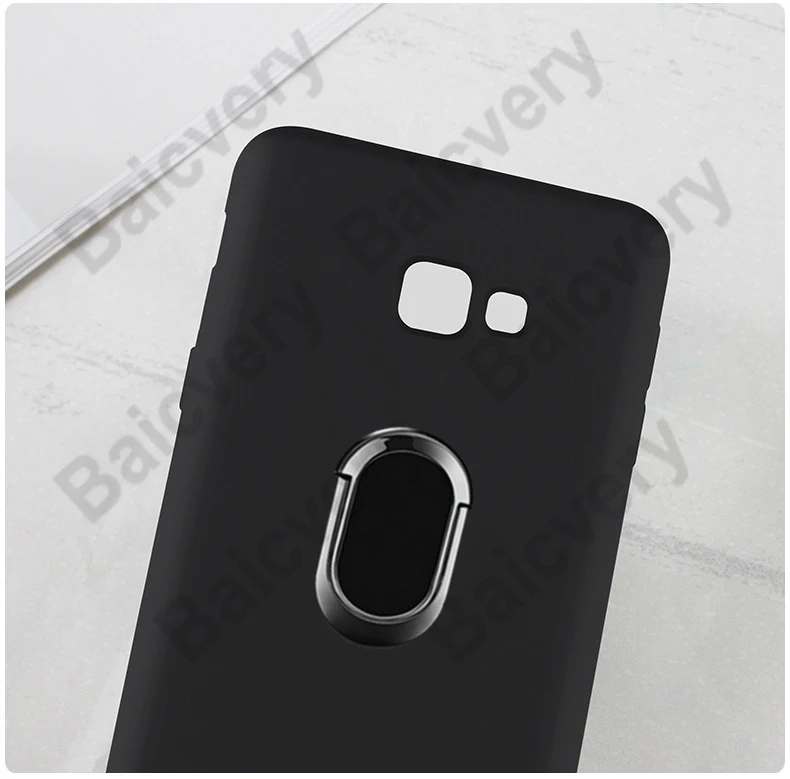 Магнитное кольцо-кронштейн на палец для Samsung J4 Plus 2018/ 2018 матовый Силиконовый чехол