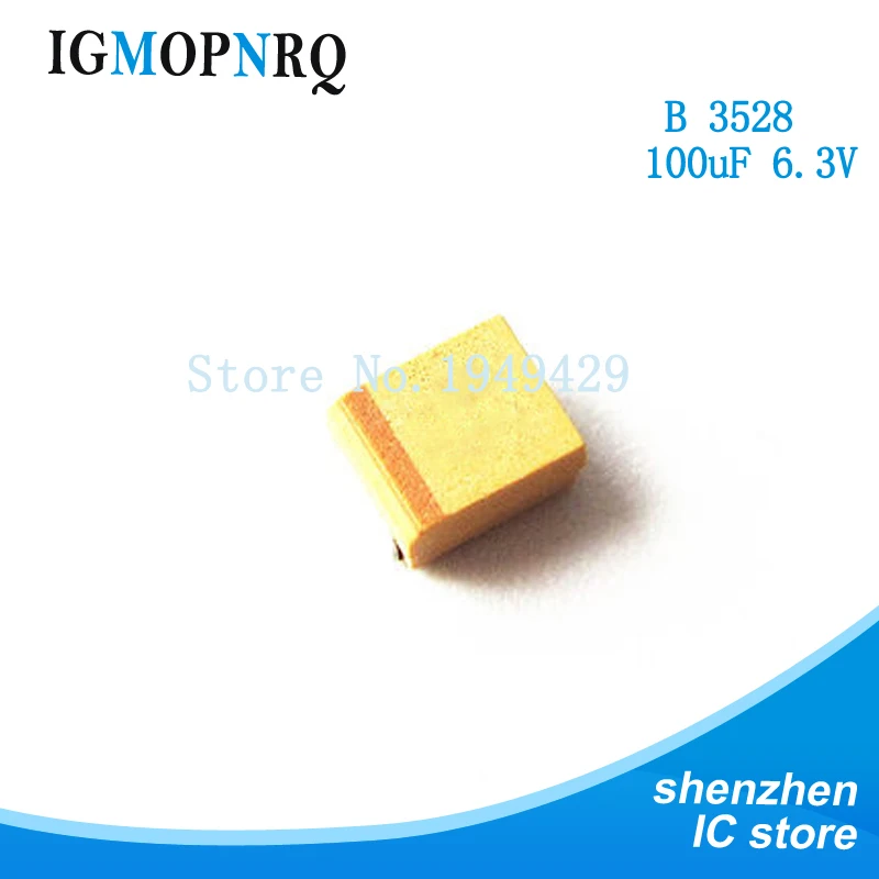 

10pcs B 3528 100uF 6.3V SMD tantalum capacitor