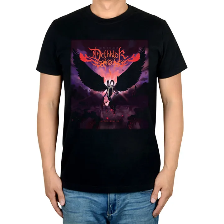 6 видов конструкций Harajuku Dethklok Фирменная уличная одежда футболка из хлопка в стиле