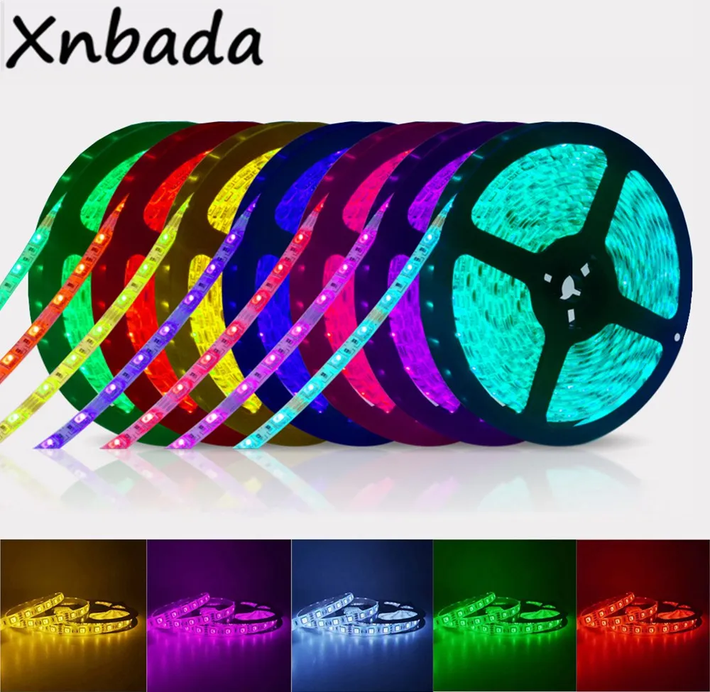 1 м/2 м/3 м/4 м/5 м 5050 RGB/RGBW/RGBWW светодиодные полосы света DC12V освещение