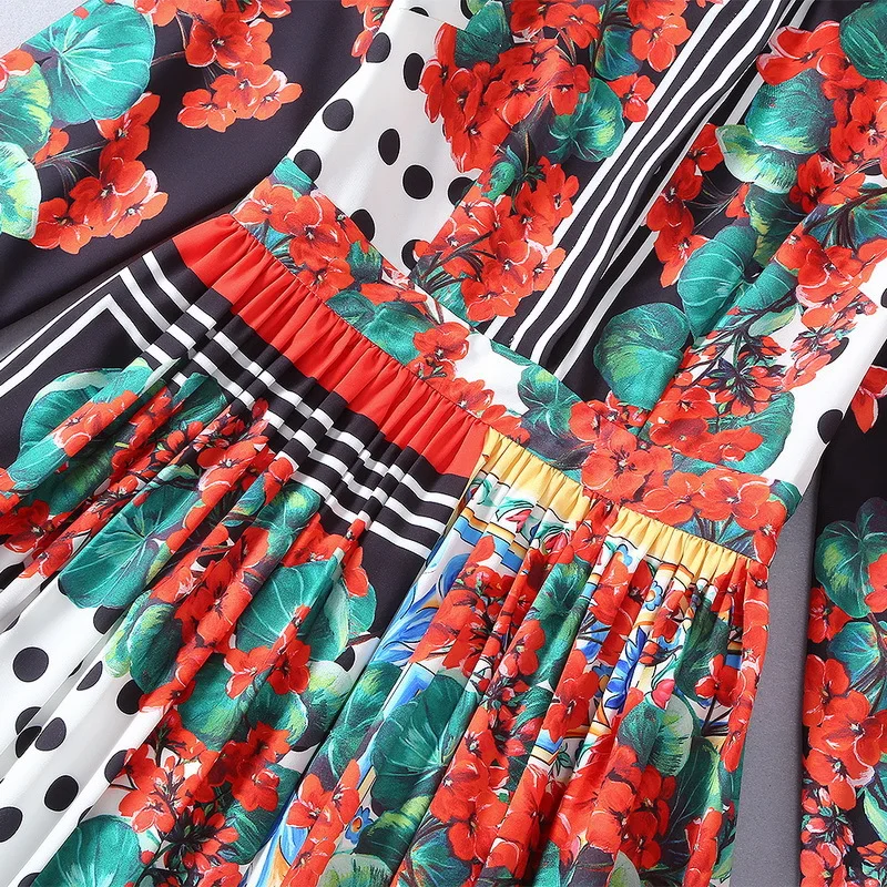 2019 г. Весенние новые модные удобные темперамент цветочный принт женские с