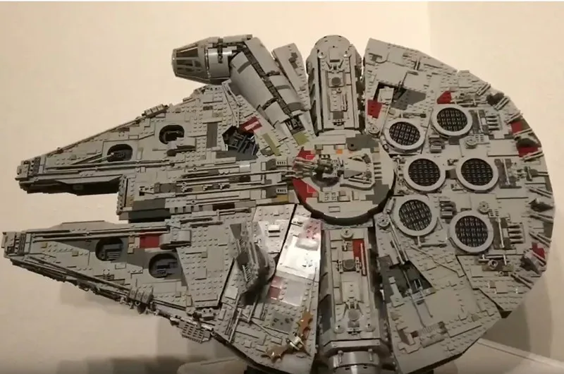 MOC для лего Звездные войны Сокол Миллениум вертикальный 75192 стенд совместим 05132 с