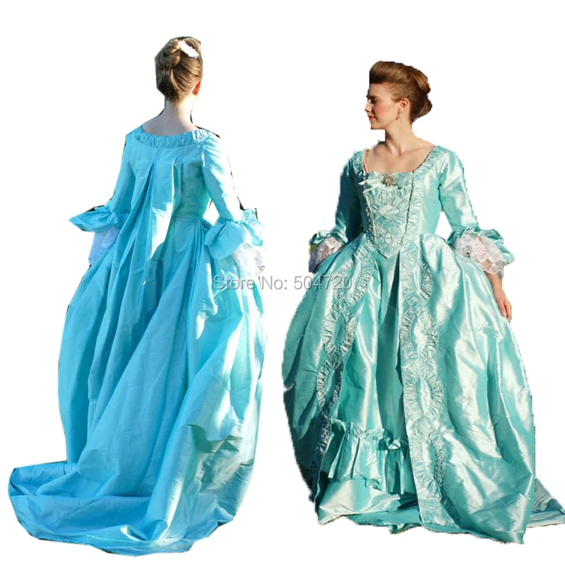 Индивидуальный дизайн! Gray Duchess Queen Marie Antoinette маскарадное платье для театра Военном