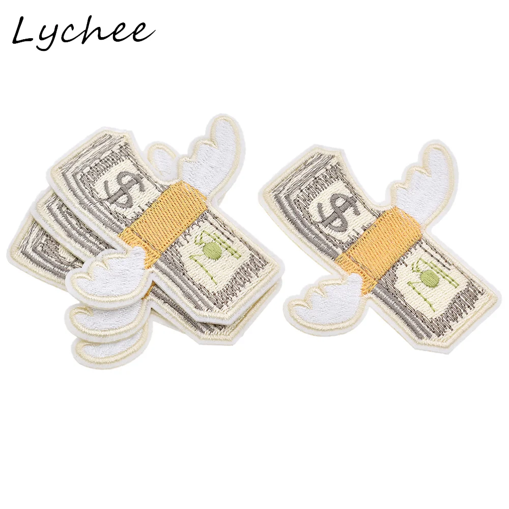 Lychee 4 шт. Мультяшные летающие крылья деньги доллары искусственный воротник
