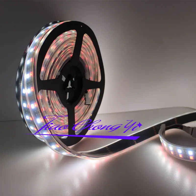 24V 5M 5050 RGBWW теплый белый 600LED двухрядная Светодиодная лента IP67 + контроллер