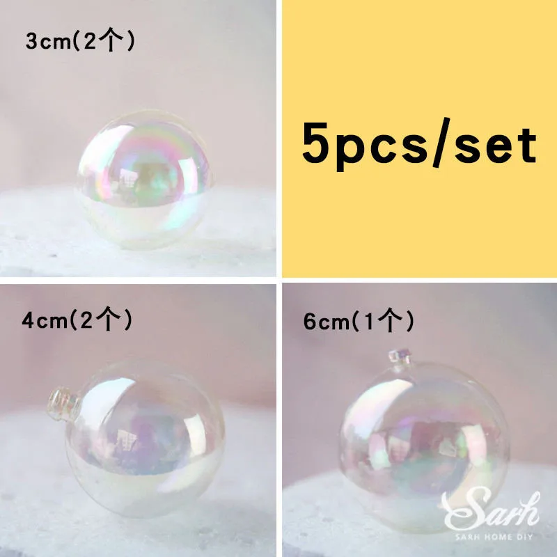 5pc shiny laser ball Спящий Единорог Фея мальчик девочка украшения Топпер для торта «С Днем Рождения» для детей свадебные принадлежности выпечки сладкие подарки - Цвет: 5pc shiny laser ball