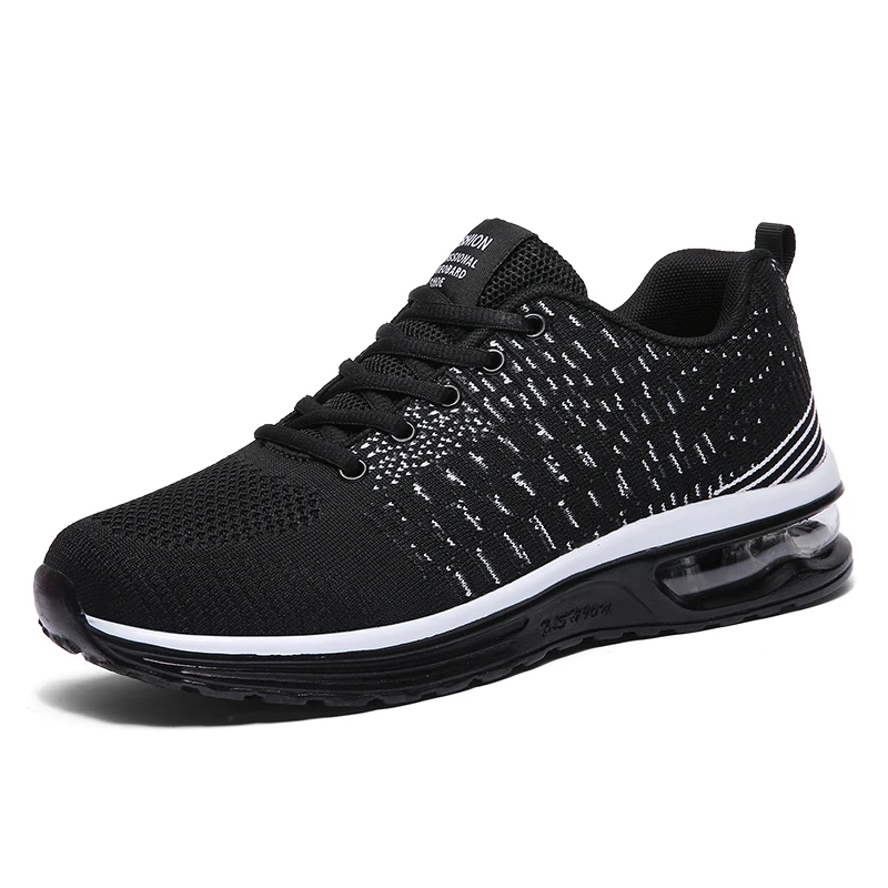 Summer Breathable Mesh Shoes Men Air Cushion Sneakers Running Outdoor Walking Trainer Casual Lace Up Mens Size 45 | Обувь
