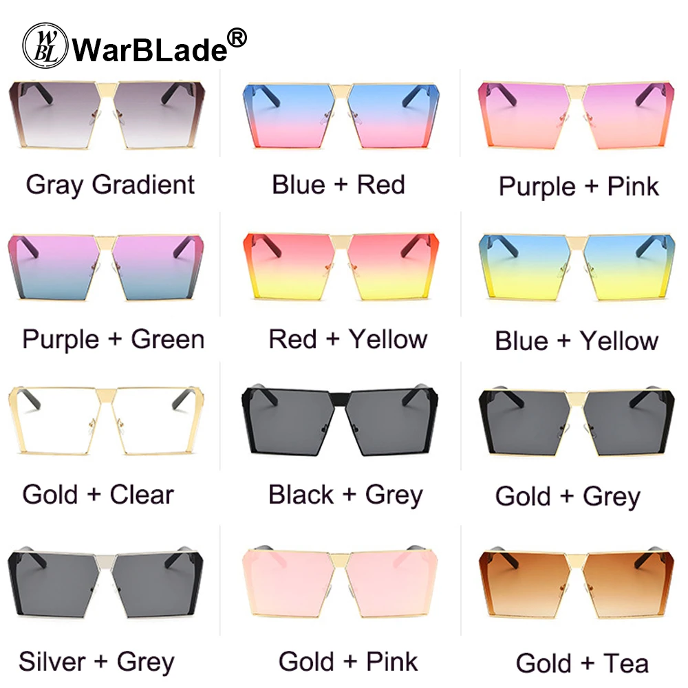 Солнцезащитные очки WarBLade с градиентными красными линзами UV400 для мужчин и женщин