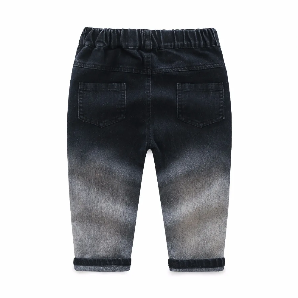 Kimocat Children's wear boys' black suit autumn hoodie gradual change jeans two pieces of children's |