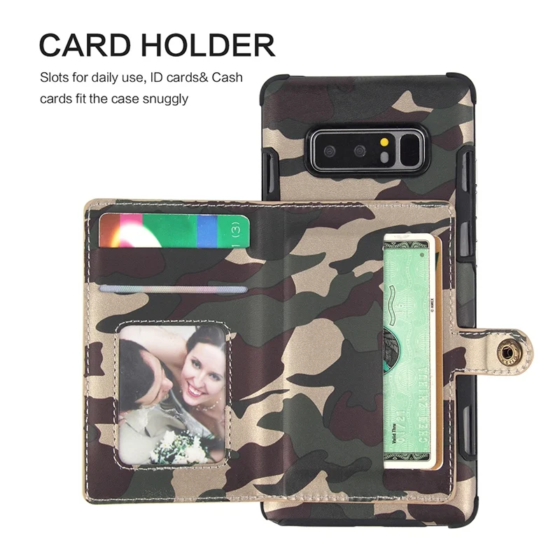 Роскошный армейский чехол Camoflage для Galaxy Note 9 8 S10e из искусственной кожи Samsung S9 S8 plus