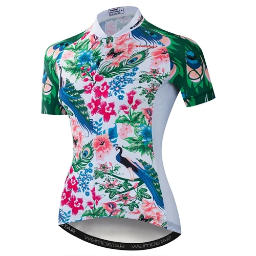 CD7042 Weimostar Для женщин Vélo Топы молодежи MTB велосипеда рубашки короткий рукав Майо Ciclismo девочек дышащая одежда для езды на велосипеде - Цвет: CD7042