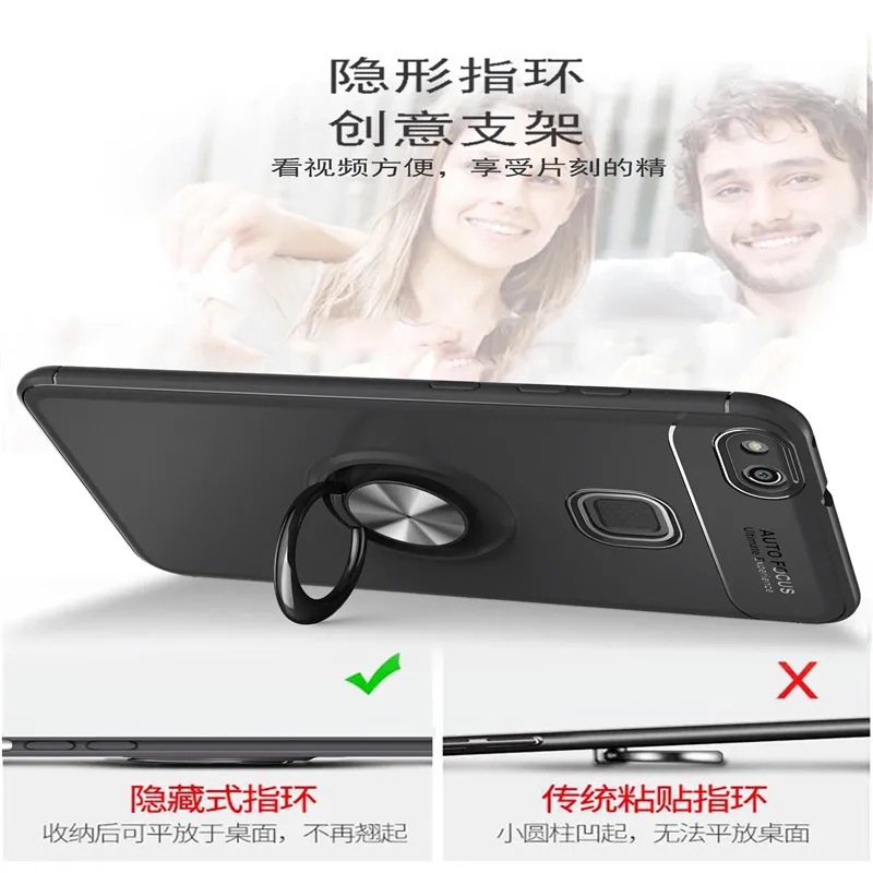 P10 case For Huawei lite Case cover TPU + Metal stent 360 Degree Full Body Protection Phone Cases Plus Capa | Мобильные телефоны и