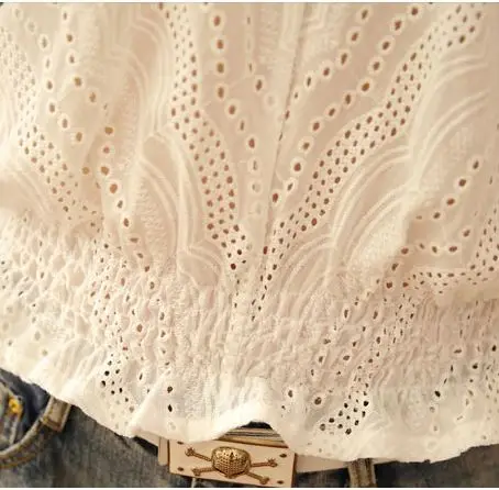 Стильная Новинка весны 2017 года v-образным вырезом Элегантный Для женщин белая