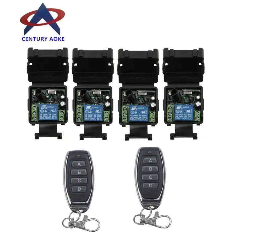 

DC 12 v 1CH mini wireless remote control switch 4 piece receiver&2 piece transmitter light /lamp