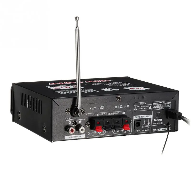 Горячий канал 600 Вт аудио Мощность HiFi усилитель 326BT 12 В/220 В AV Amp Bluetooth динамик с пультом дистанционного управления для автомобиля дома