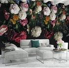 3D современные Красочные цветы, обои, художественная настенная роспись, гостиная, спальня, бумажная настенная роспись, цветочные обои, домашний декор