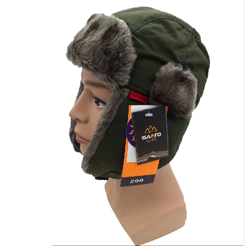 Скидка Comhats из искусственного меха зимняя шапка ушанка Для мужчин хлопок теплые