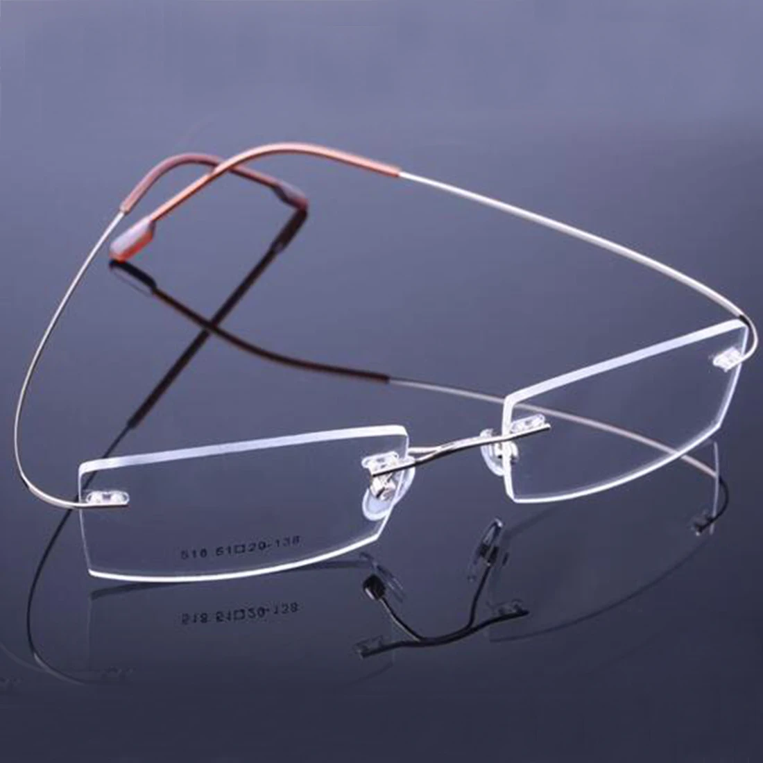 Модные, розничная, 9 цветов, легкие ультралегкие очки без оправы, титановые очки с эффектом памяти, оптические оправы по рецепту