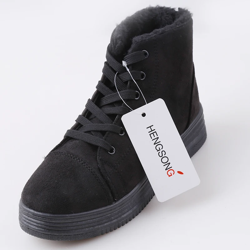 Botas femininas женские зимние ботинки замшевые теплые Зимняя обувь на платформе