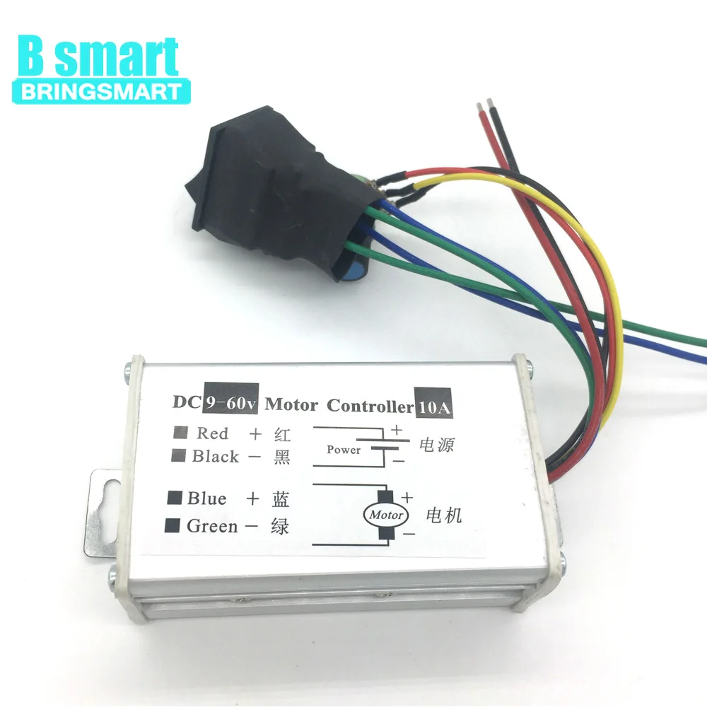 Контроллер скорости электродвигателя Bringsmart CCM6D PWM DC 9 60 в Реверсивный беговый 10 А