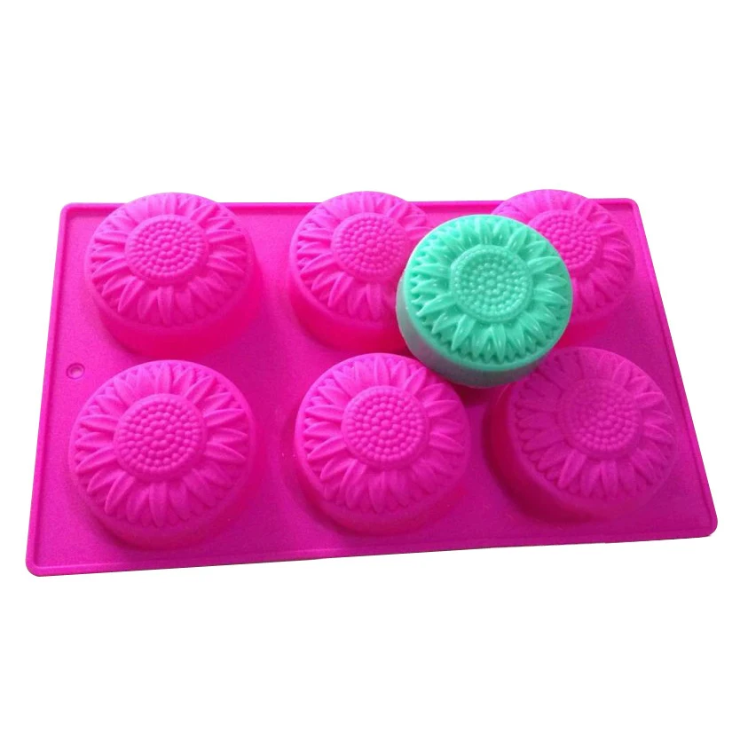 6 полости подсолнуха шоколадные конфеты силиконовые формы инструменты для
