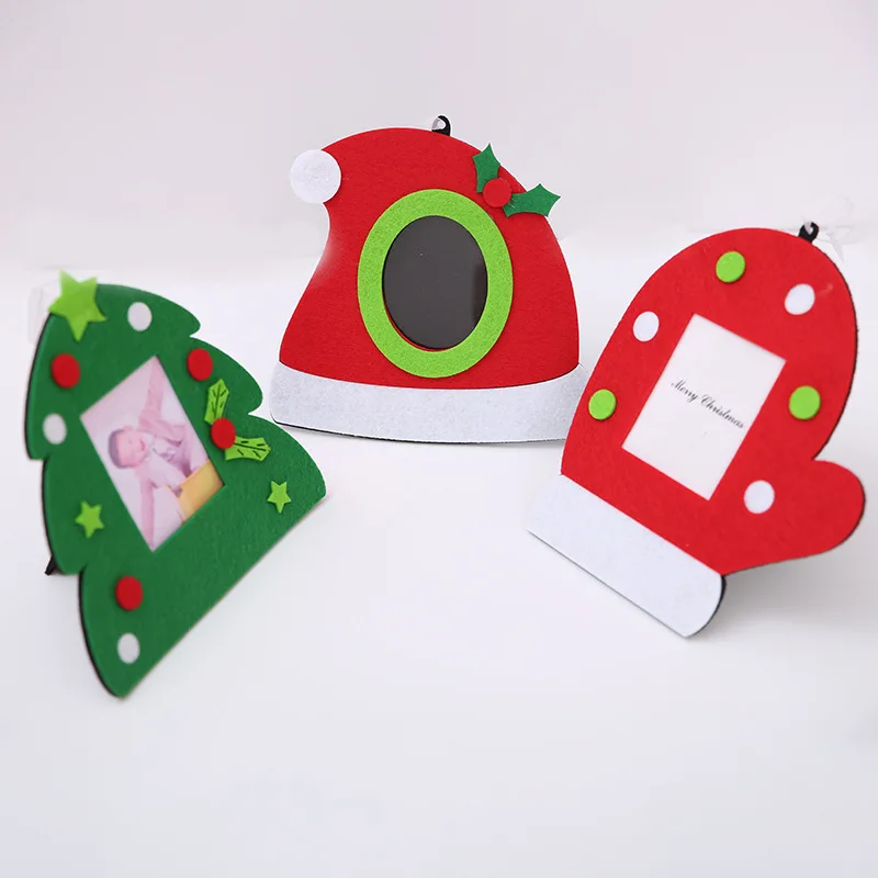 Рождественская Нетканая тканевая перчатка для дерева шляпа фоторамка держатель