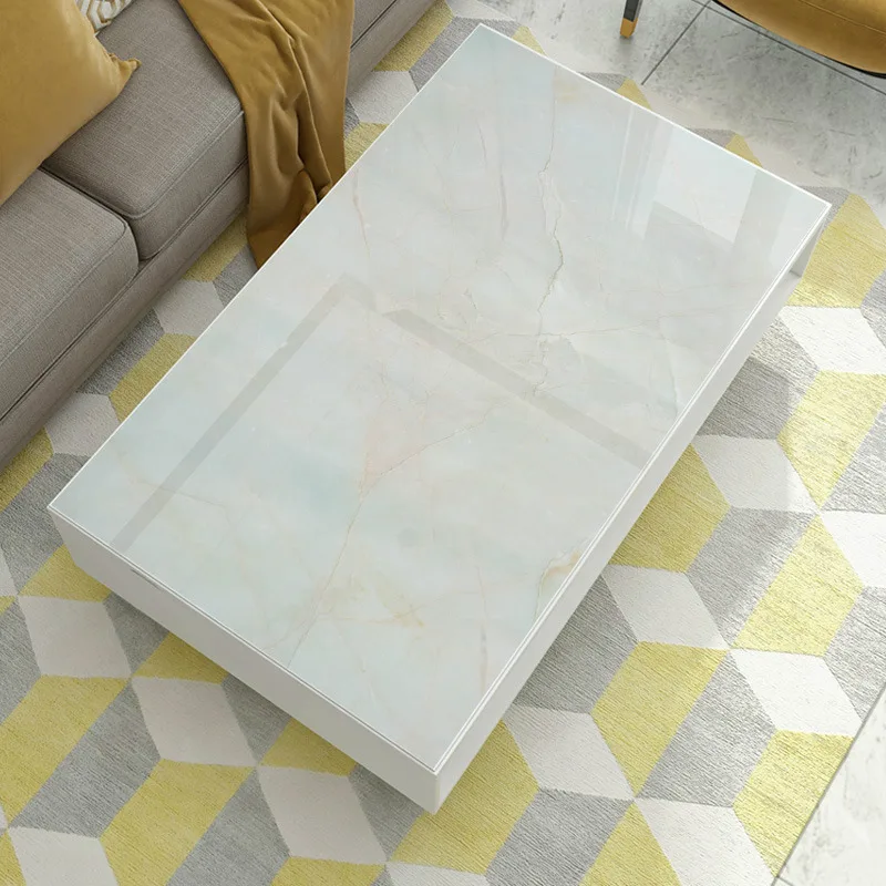 Marble C 1.3mm Marble Waterproof PVC Tablecloth Thicken Table Cover White Opaque For Livingroom Desk Accessories Soft Glass Cloth Mat - Цвет: Marble C