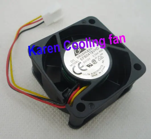 Новый оригинальный вентилятор delta 4020 12v 0.18a EFB0412VHD-R00 3 провода Охлаждающий 40*40*20 мм