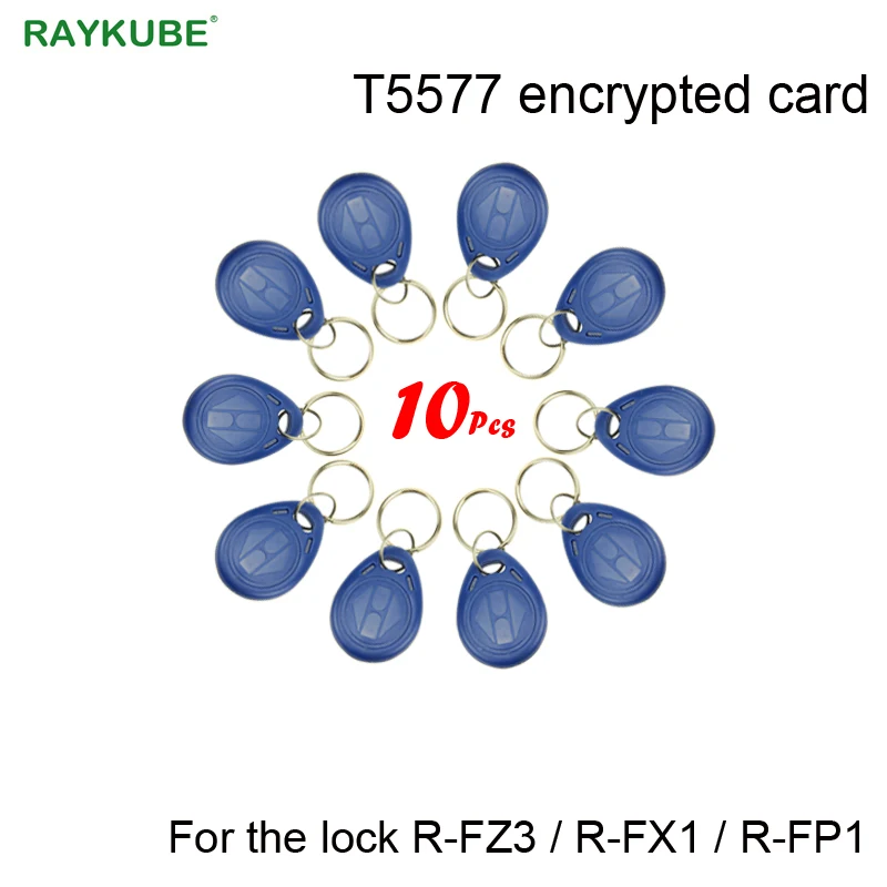 

RAYKUBE T5577 зашифрованные карты синие ключи только для нашего замка R-FZ3/R-FX1/R-FP1