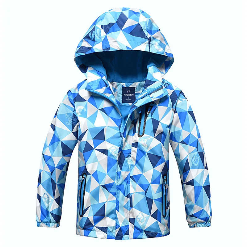 

Children Outerwear Warm Coat Sporty Kids Clothes Double-deck Waterproof Windproof Boys Girls Jackets For 6-14T Spring and Autumn