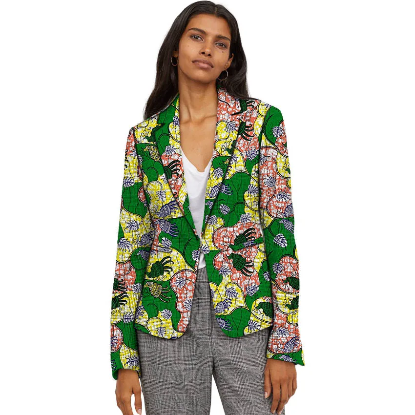 Африканская одежда женские блейзеры с принтом slim fit Анкара модный костюм куртки на заказ для свадьбы Женский блейзер Пальто - Цвет: 6