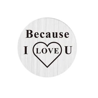 because i love you stainless steel 22mm plates charm for 30mm floating lockat 10pcs
