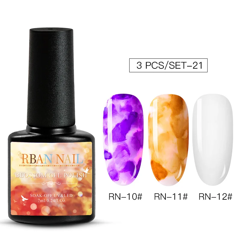 RBAN NAIL Blossom УФ-гель для ногтей Набор DIY цветущие цветы шаблон светодиодный Гель-лак для ногтей Полупостоянный гибридный УФ-лак - Цвет: ZH04544