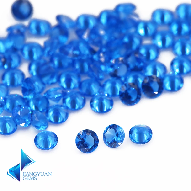 

1~3mm Round Cut Sea Blue Nano Synthetic Gems For Jewelry Stone