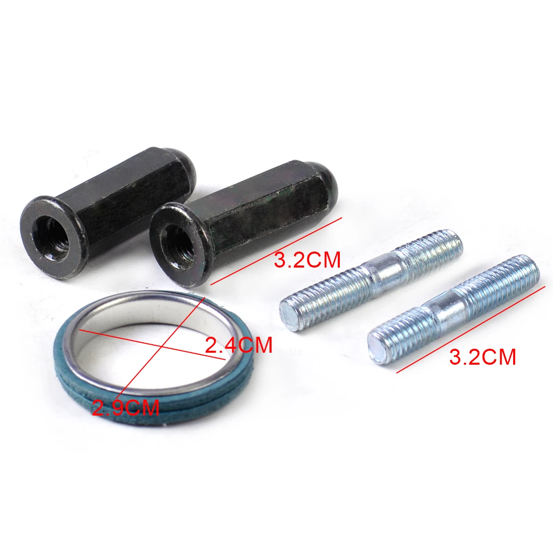 CITALL хорошее качество с металлическими выхлопными шипами прокладка гайки набор