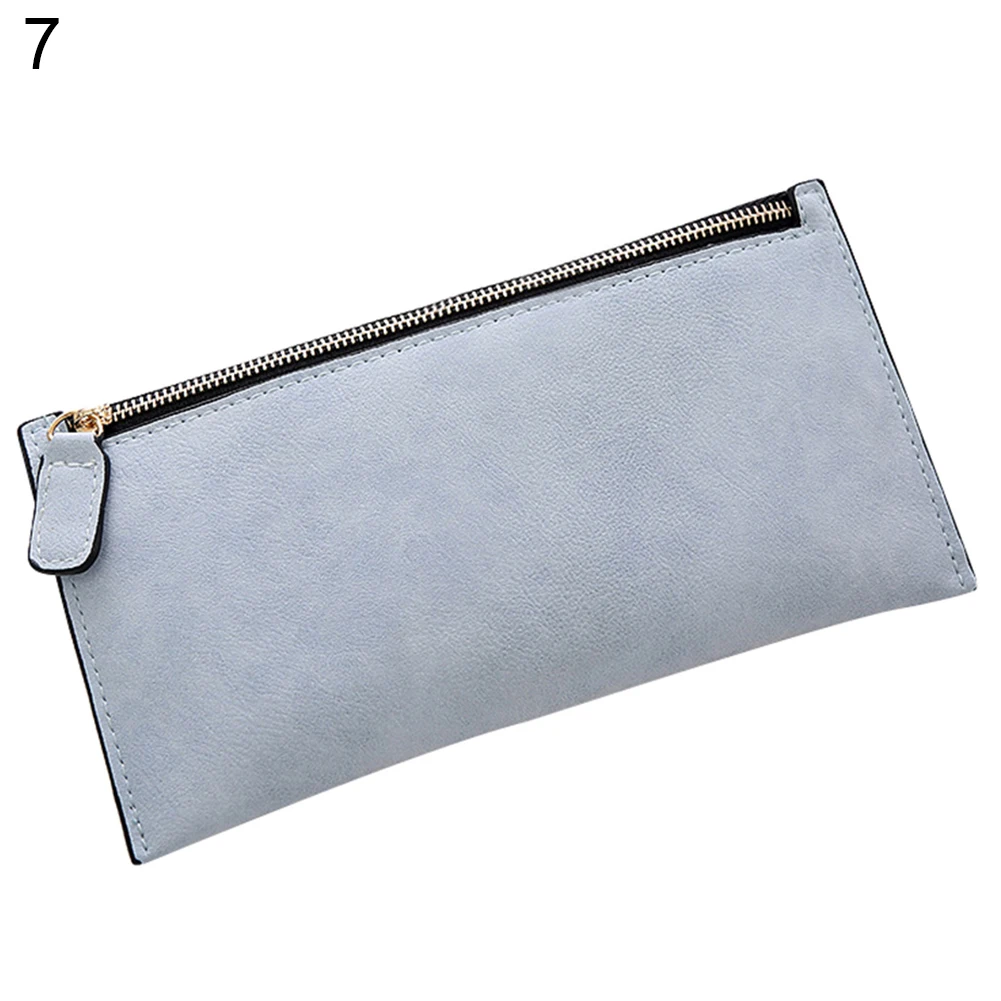 Модный женский матовый Кошелек из искусственной кожи на молнии клатч держатель