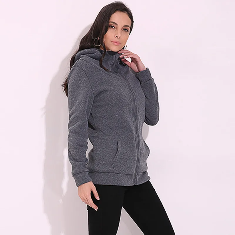 ZANZEA 4XL, зимние пальто, осень, женские длинные толстовки, свитшоты, Повседневная плотная флисовая верхняя одежда на молнии, куртка с капюшоном, плюс размер