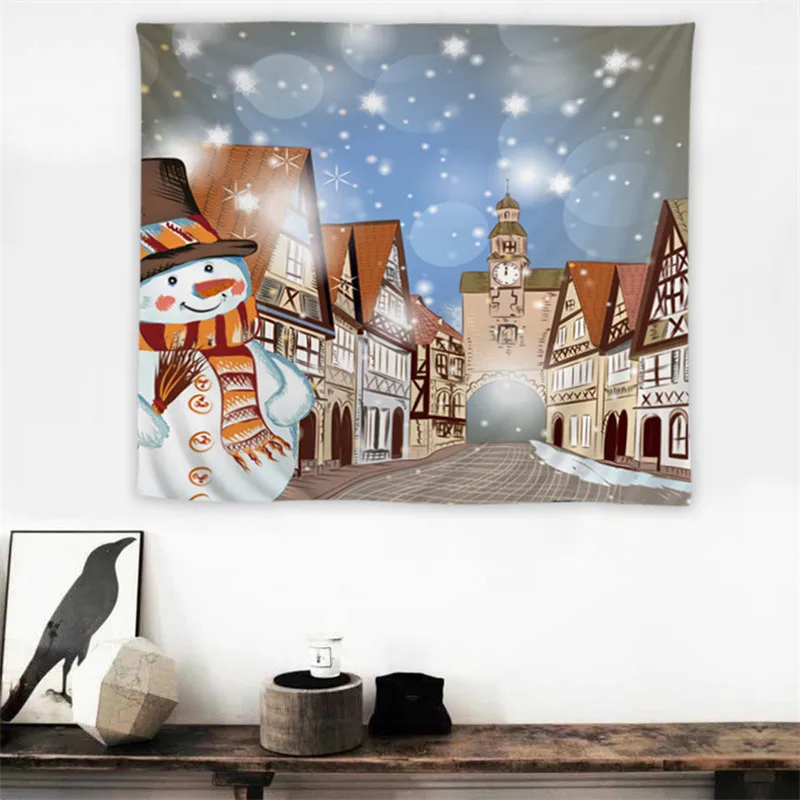 Рождественский настенный гобелен для снеговика новогодний из ткани украшение