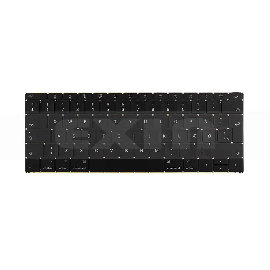 Новинка 2017 датская клавиатура Mid A1534 с подсветкой и винтами для Macbook 12 дюймов Дания