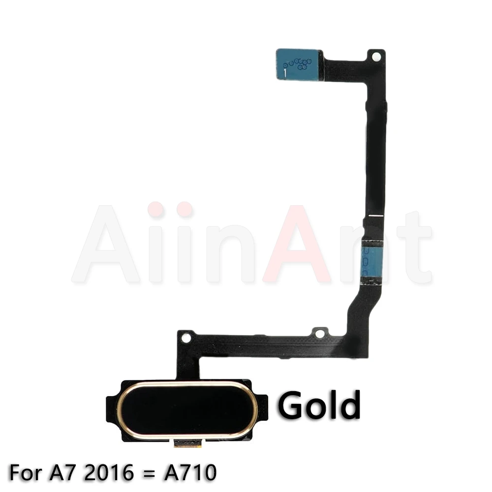 A710 Gold Оригинальная задняя кнопка «домой», определение отпечатка пальца Сенсор гибкий кабель для samsung Galaxy A5 A7 A510 A510F A710 A710F - Цвет: A710 Gold