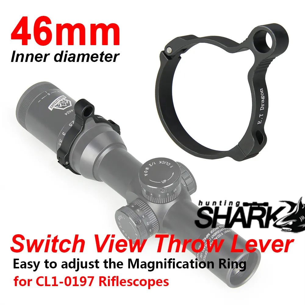 ET Dragon Aluminum Black Blue Color Tactical Switch View Throw Lever for Riflescopes HS33-0132C