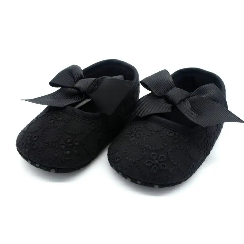 Лидер продаж мягкая обувь для маленьких девочек 0 18 месяцев с лентами начинающих